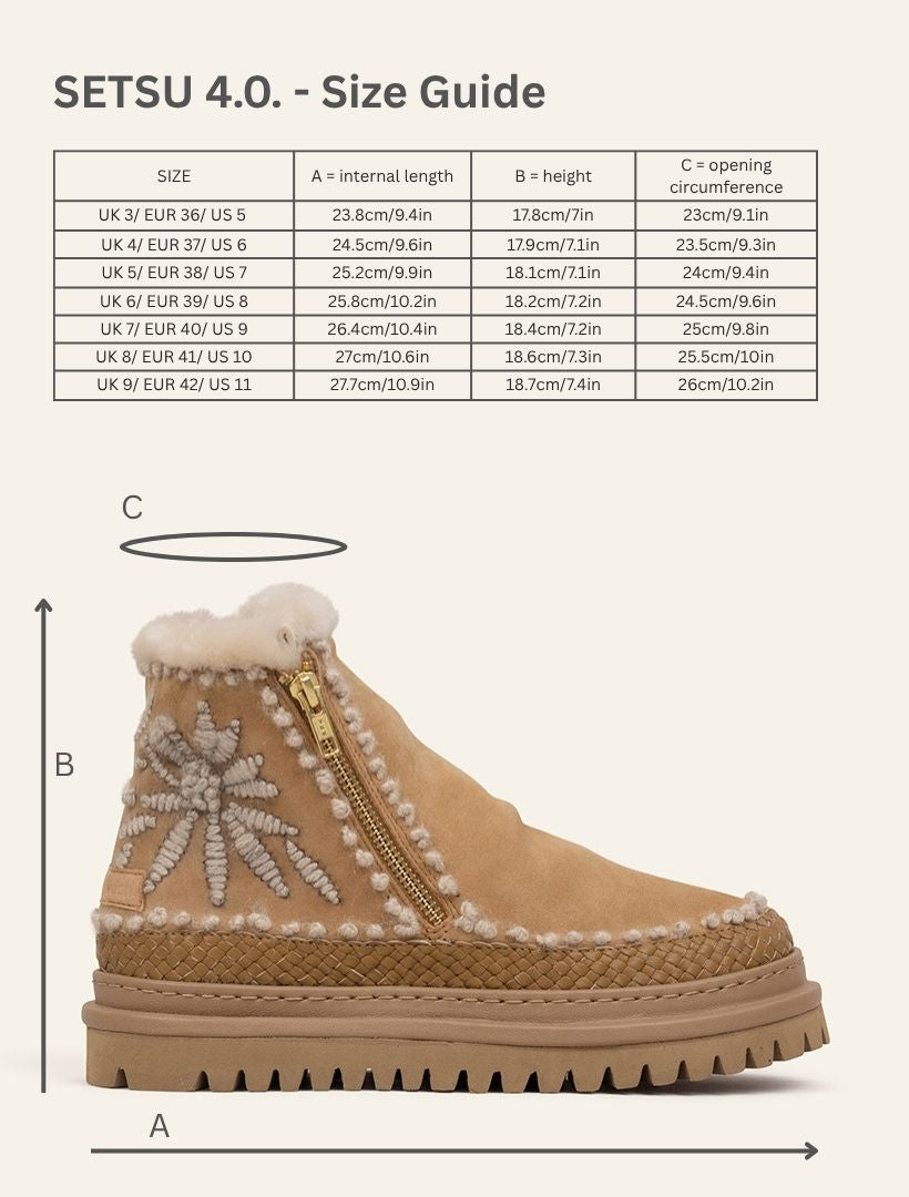 Setsu 4.0. Floral Ankle Boot Saffron Suede Natural