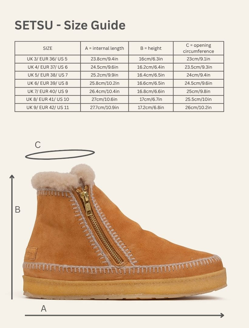 Setsu Crochet Crepe Ankle Boot Chestnut Suede Wheat