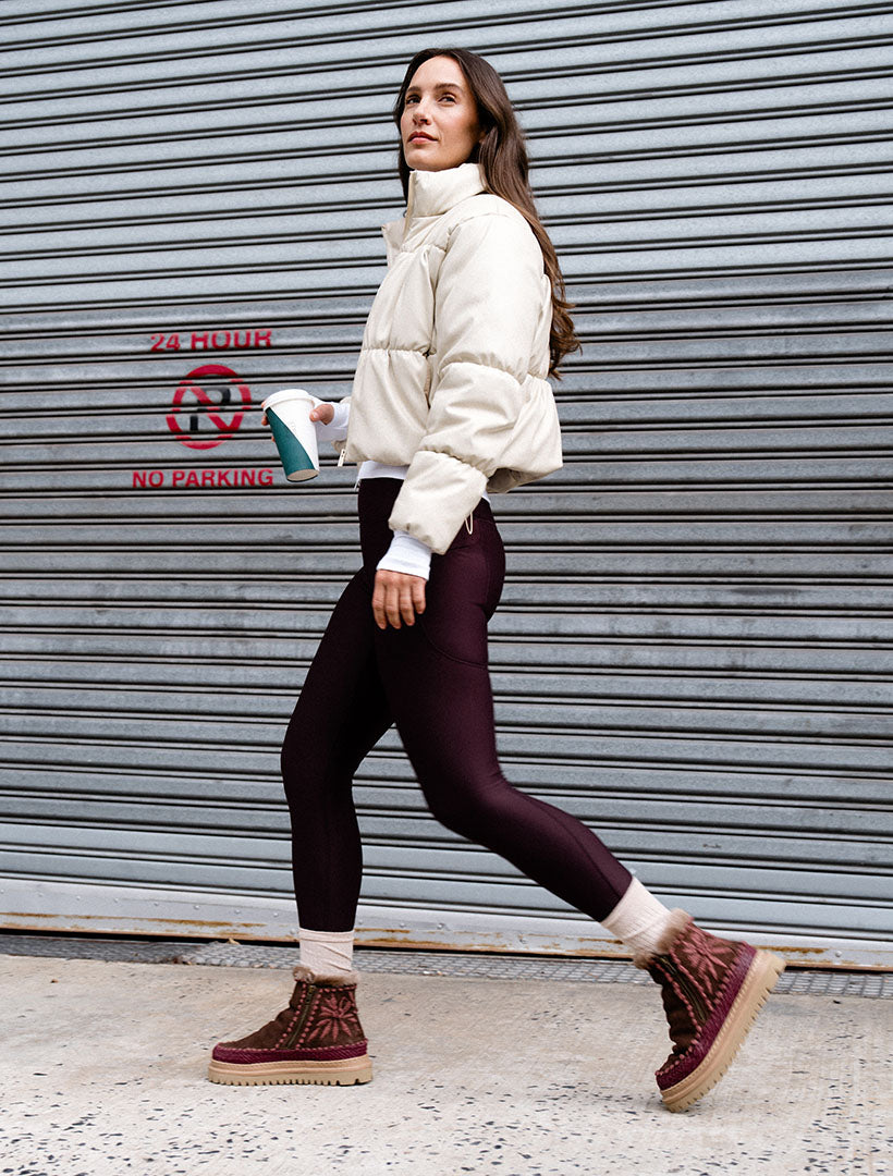 Setsu 4.0. Floral Ankle Boot Choc Suede Rosso