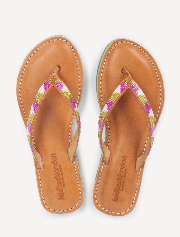 Seri SSG Leather Sandal Lime Mix