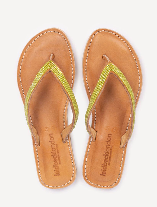 Seri SSN Leather Sandal Lime Green