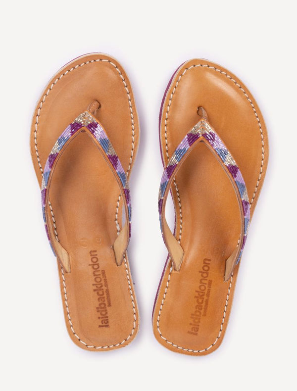 Seri SSR Leather Sandal Plum Mix