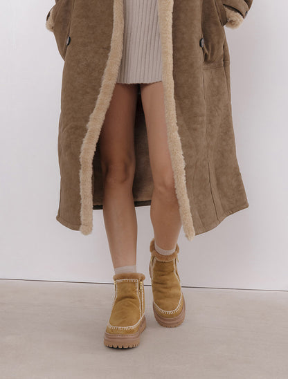 Setsu 4.0. Crochet Chestnut Suede Natural