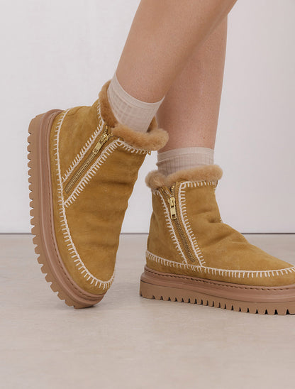 Setsu 4.0. Crochet Chestnut Suede Natural