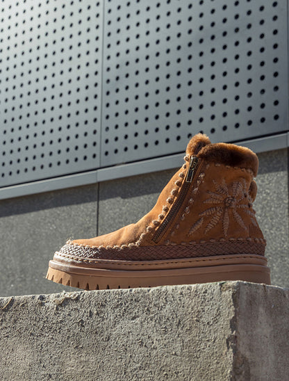 Setsu 4.0. Floral Nutmeg Suede Beige