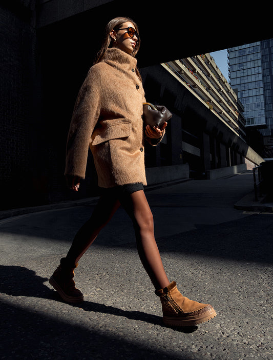Setsu 4.0. Floral Nutmeg Suede Beige - Preorder - Ships 25 August 2026