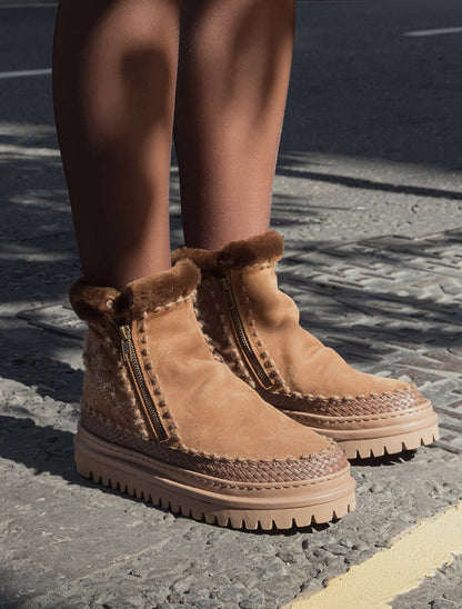 Setsu 4.0. Floral Nutmeg Suede Beige