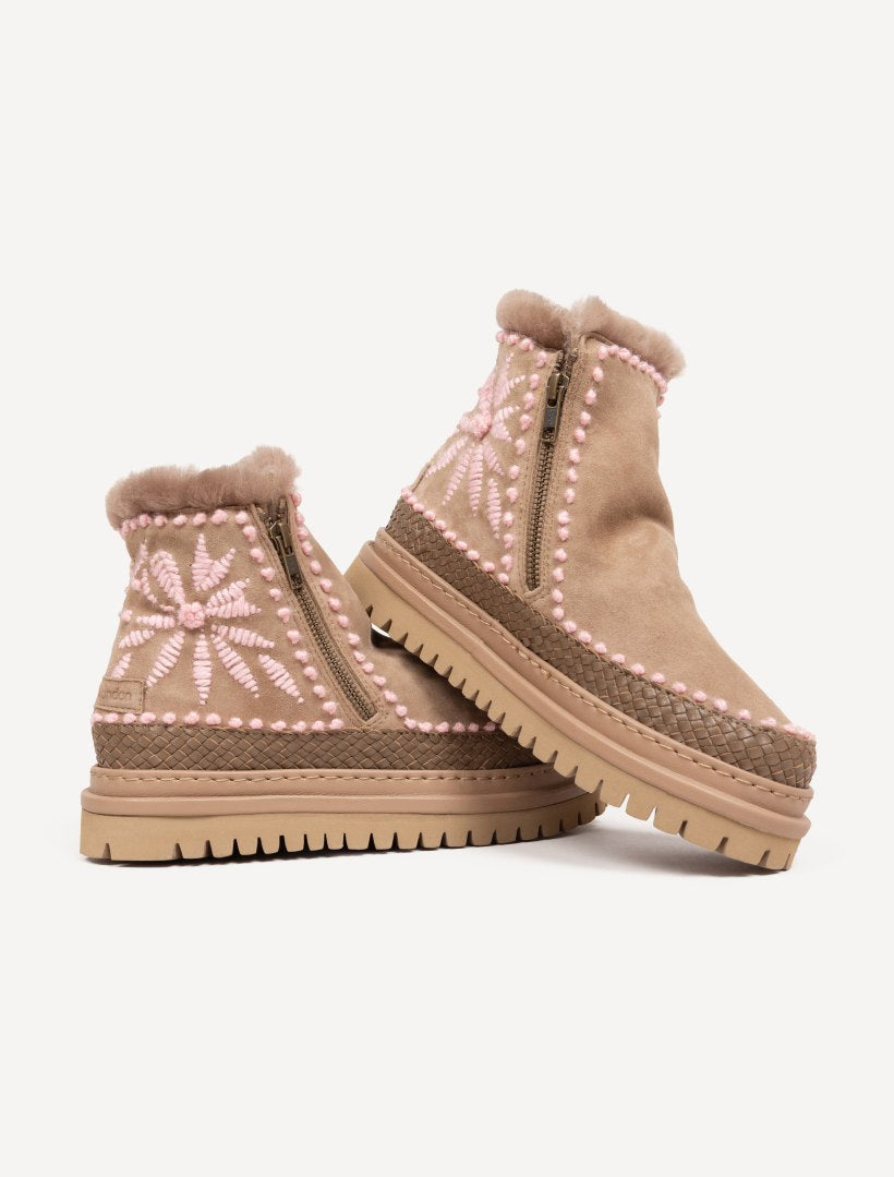 Setsu 4.0. Floral Otter Suede Baby Pink - Preorder - Ships 22 July 2026