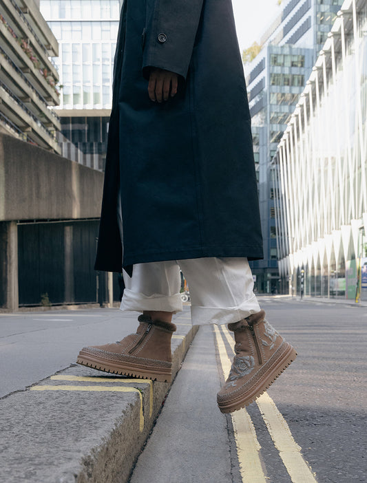 Setsu 4.0. Rose Camel Suede Grey - Preorder - Ships 25 August 2026