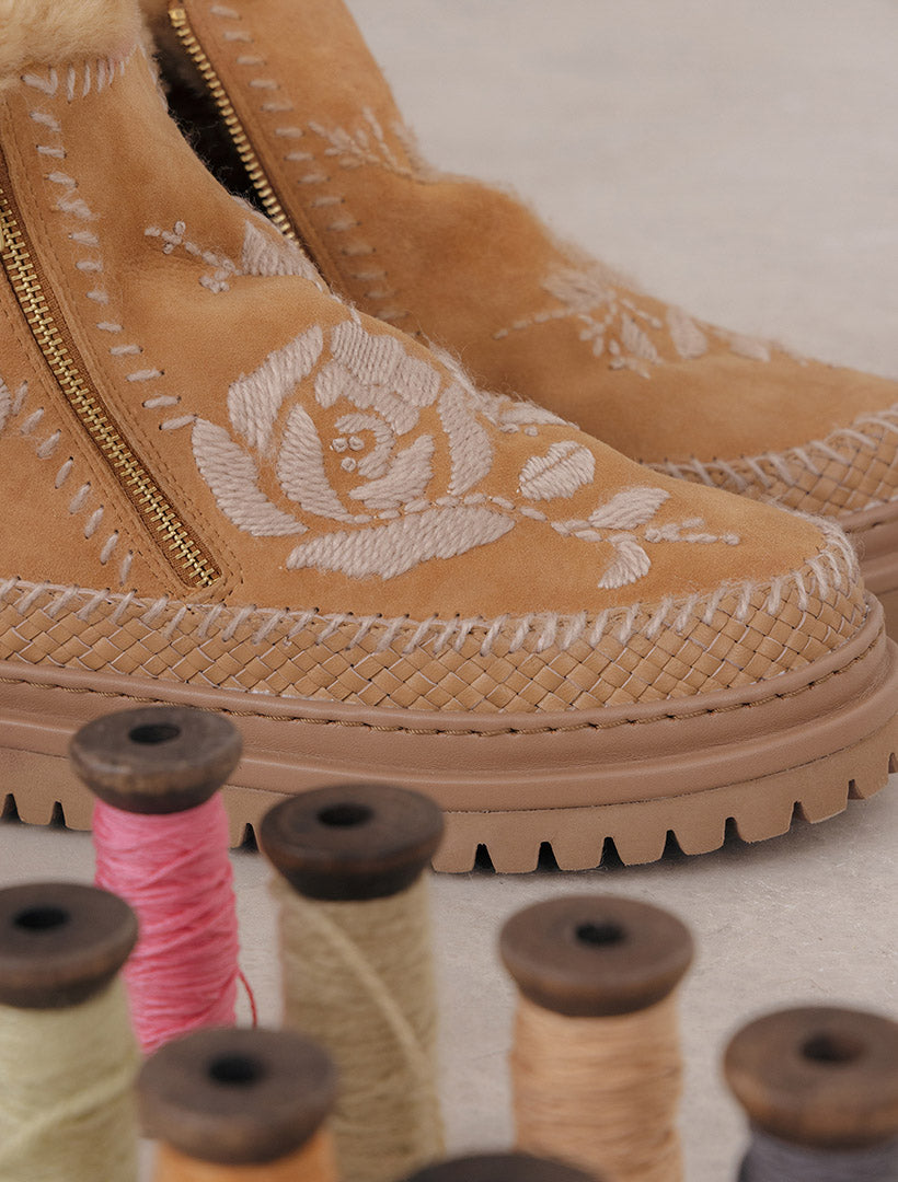 Setsu 4.0. Rose Chestnut Suede Wheat