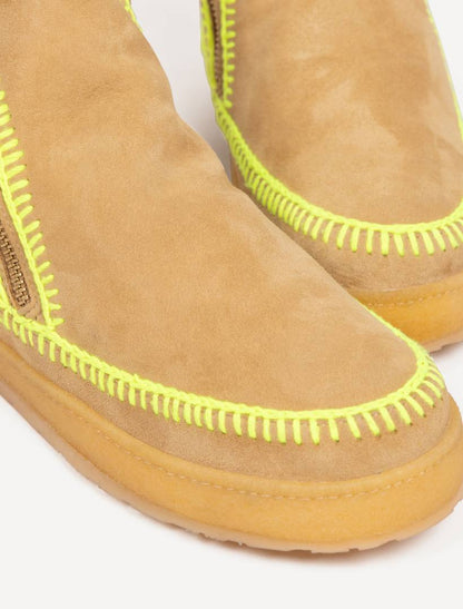 Setsu Crochet Crepe Biscotti Suede Neon Yellow - Preorder - Ships 22 July 2026