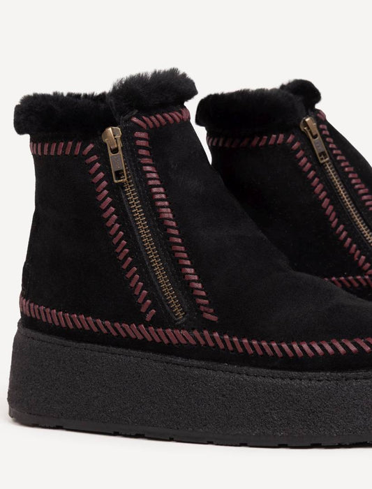 Setsu Platform Weeve Black Suede Cabernet - Preorder - Ships 25 August 2026