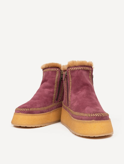 Setsu Platform Weeve Fig Suede Butterscotch
