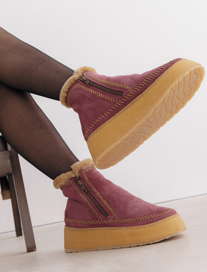 Setsu Platform Weeve Fig Suede Butterscotch