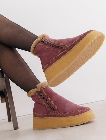 Setsu Platform Weeve Fig Suede Butterscotch