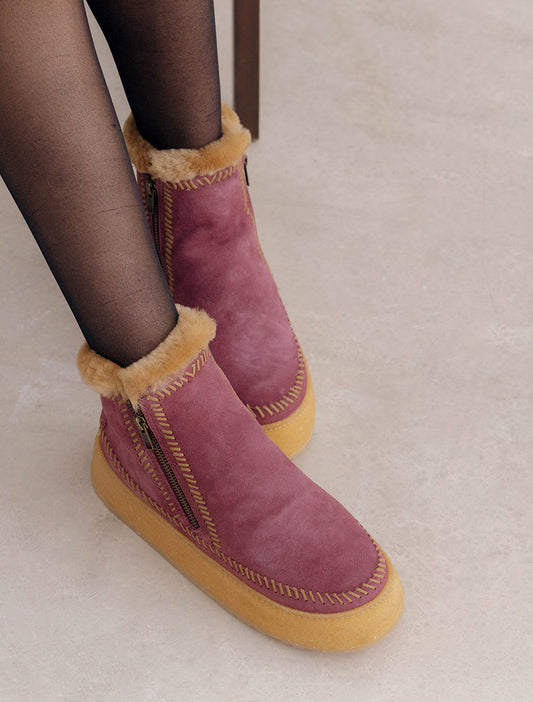 Setsu Platform Weeve Fig Suede Butterscotch