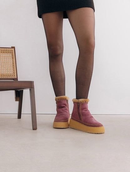 Setsu Platform Weeve Fig Suede Butterscotch