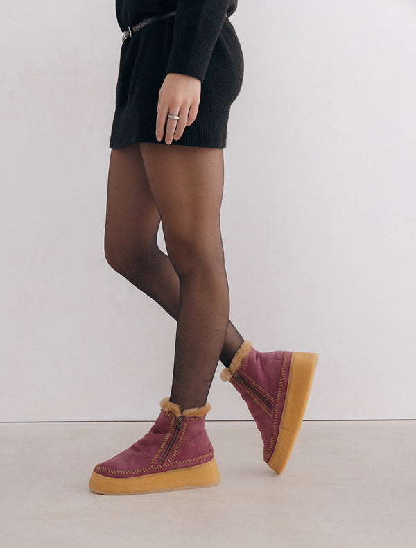 Setsu Platform Weeve Fig Suede Butterscotch