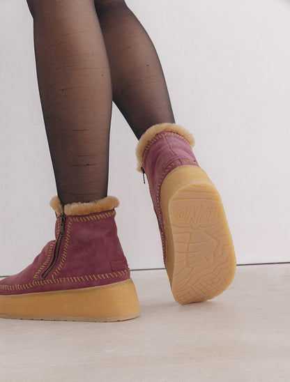 Setsu Platform Weeve Fig Suede Butterscotch