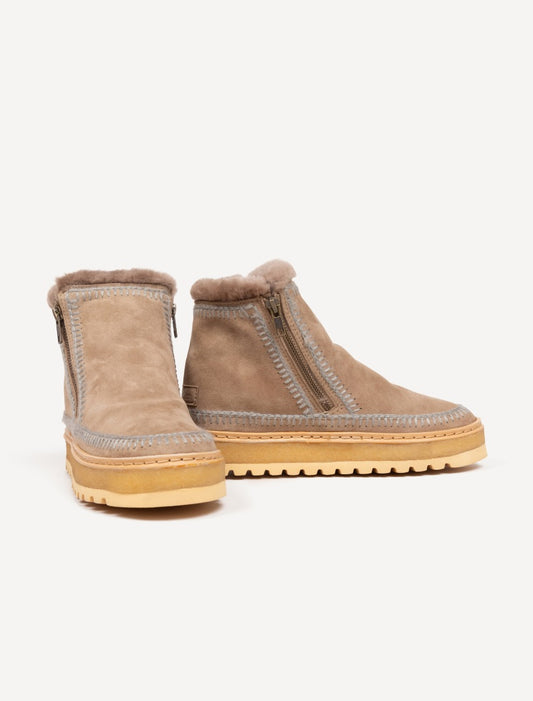 Setsu Wedge Crochet Otter Suede Grey - Preorder - Ships 25 August 2026