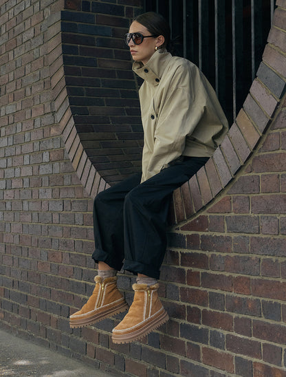 Setsu 4.0. Crochet Chestnut Suede Natural - Preorder - Ships 25 August 2026