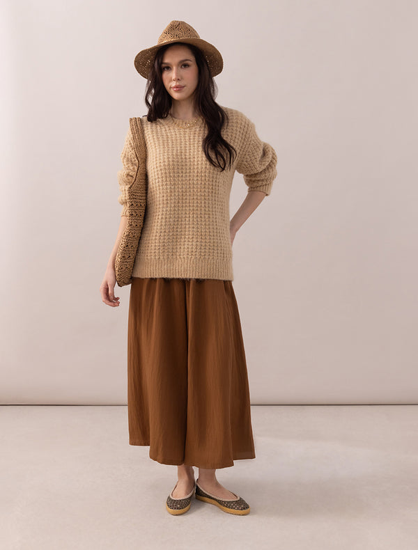 Weeve Handwoven Leather Ballet Flats Olive