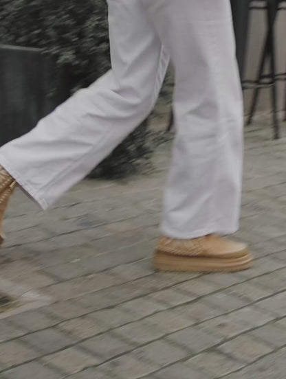 Setsu 4.0. Floral Ankle Boot Saffron Suede Natural