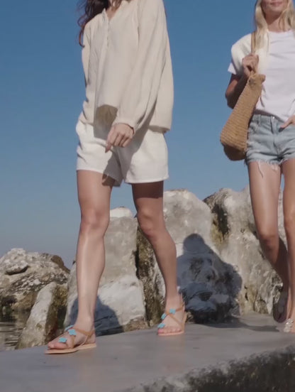 Blyth Flat Sandal Turquoise