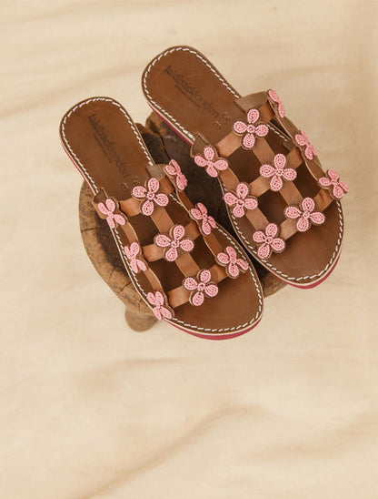 Adara SSR Leather Sandal Baby Pink