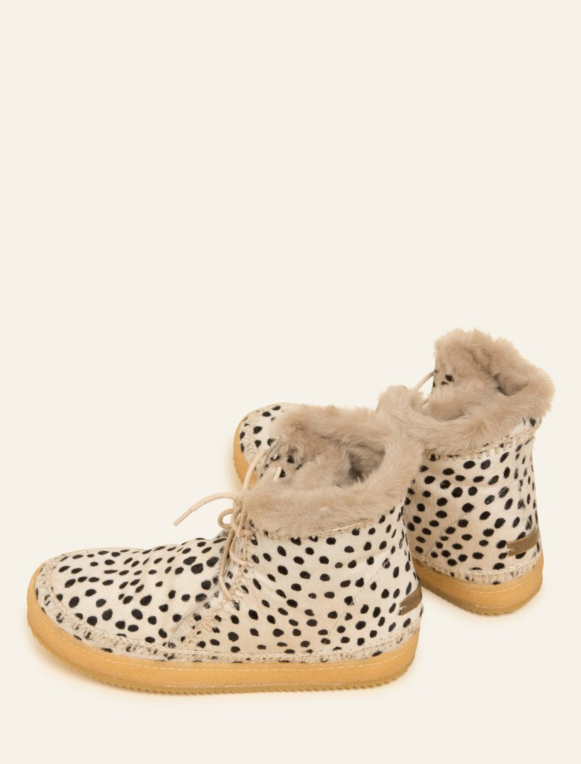 Argo Crochet Lace up Ankle Boot Cheetah
