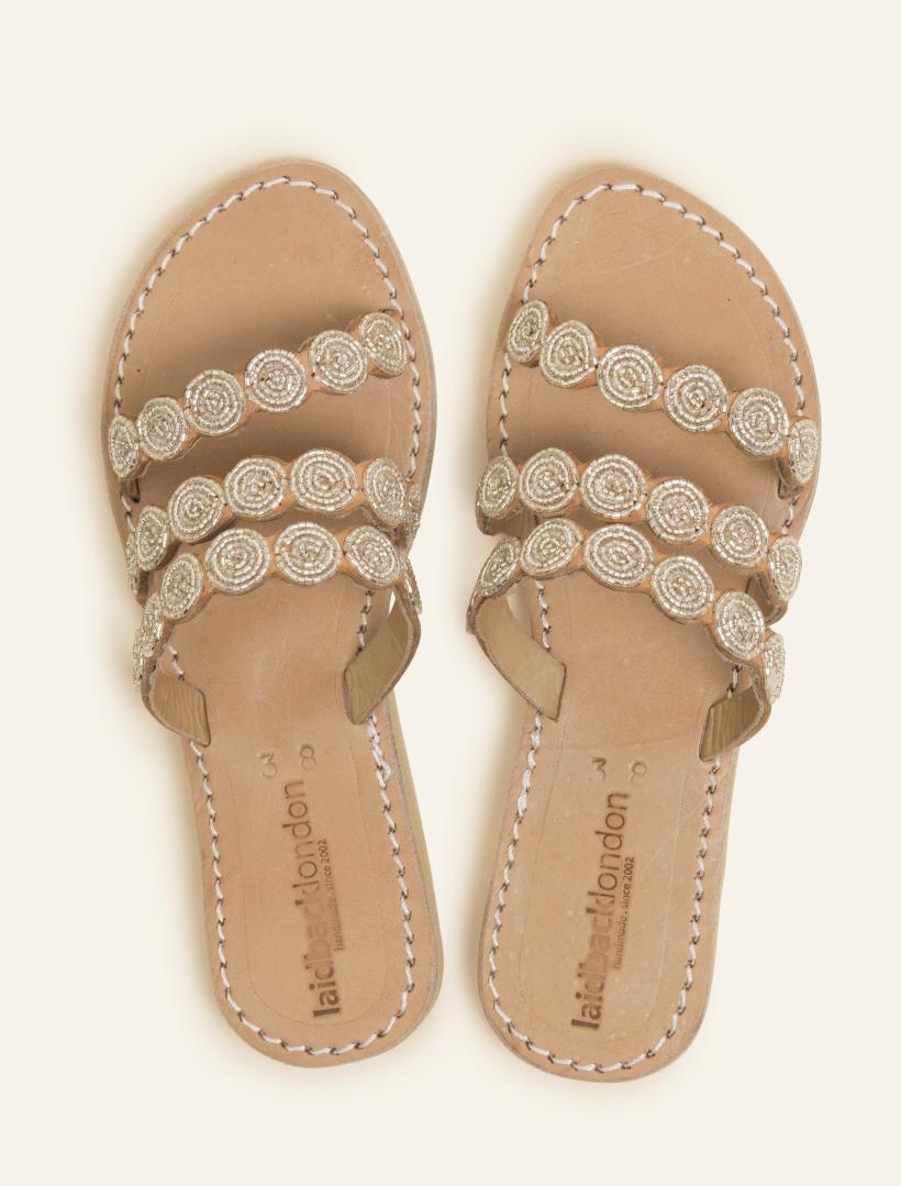 Banda LP Leather Sandal Silver