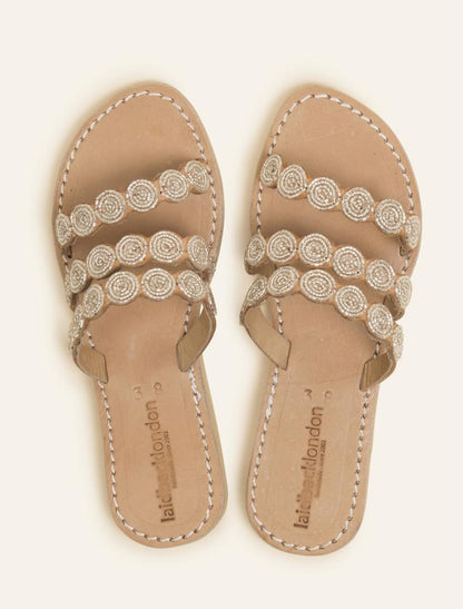 Banda LP Leather Sandal Silver