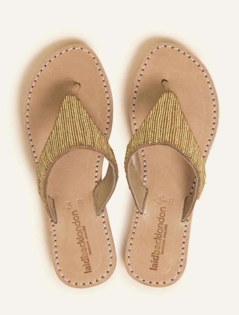 Craine SSO Tan Leather Sandal Gold Info 