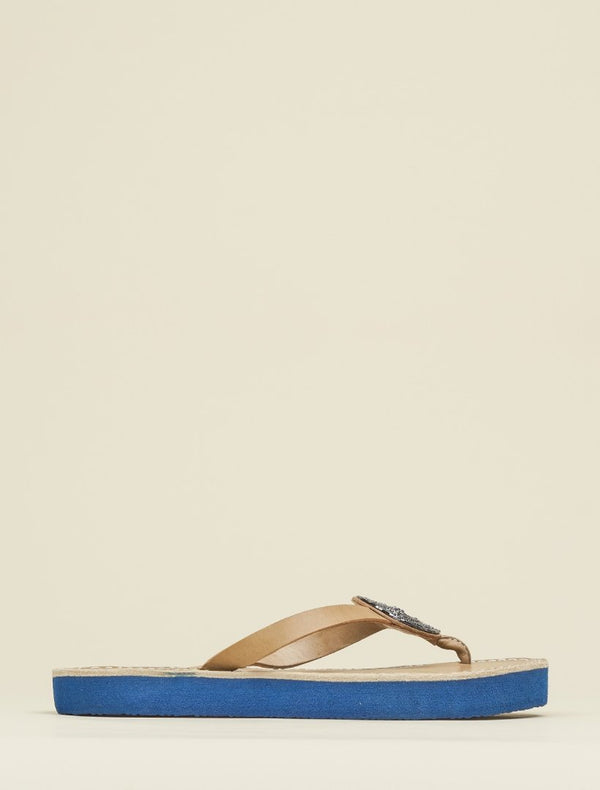 Doli SSB Tan Leather Sandal Gun Metal
