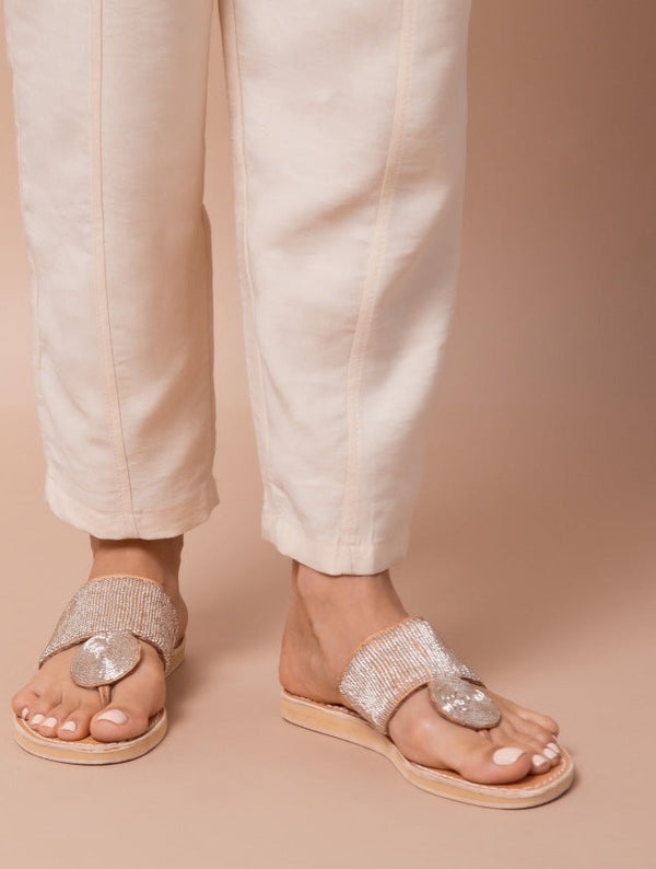 Heron LP Leather Sandal Silver