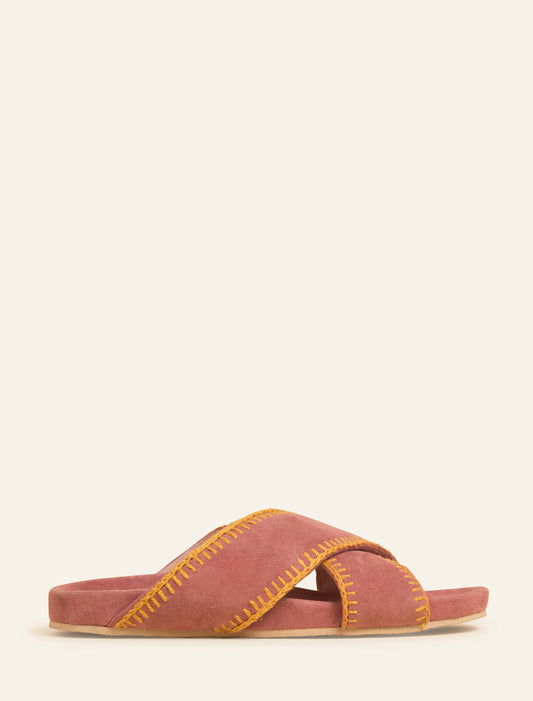 Jadine Footbed Sandals Dusty Pink