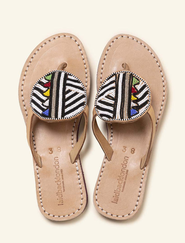 Jayda SSR Light Brown Leather Black Tribal