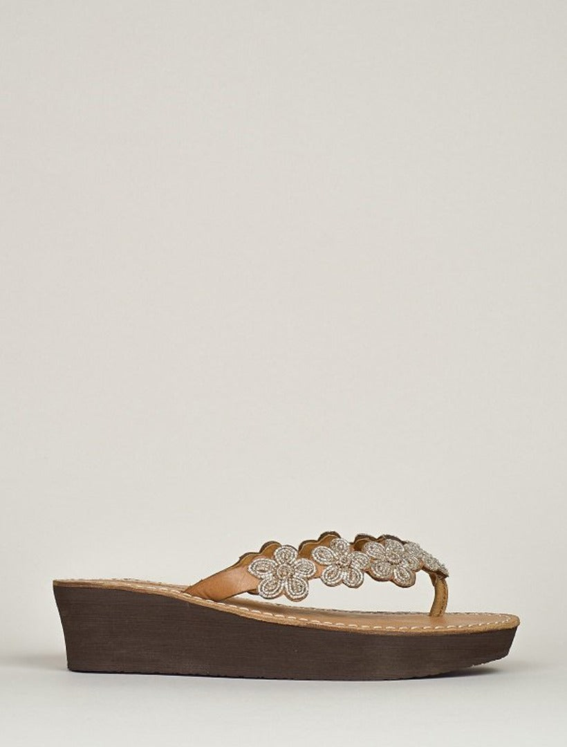 Conley Wedge Light Brown Silver