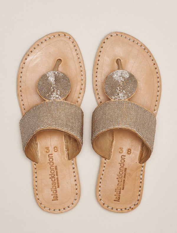 Heron LP Leather Sandal Silver